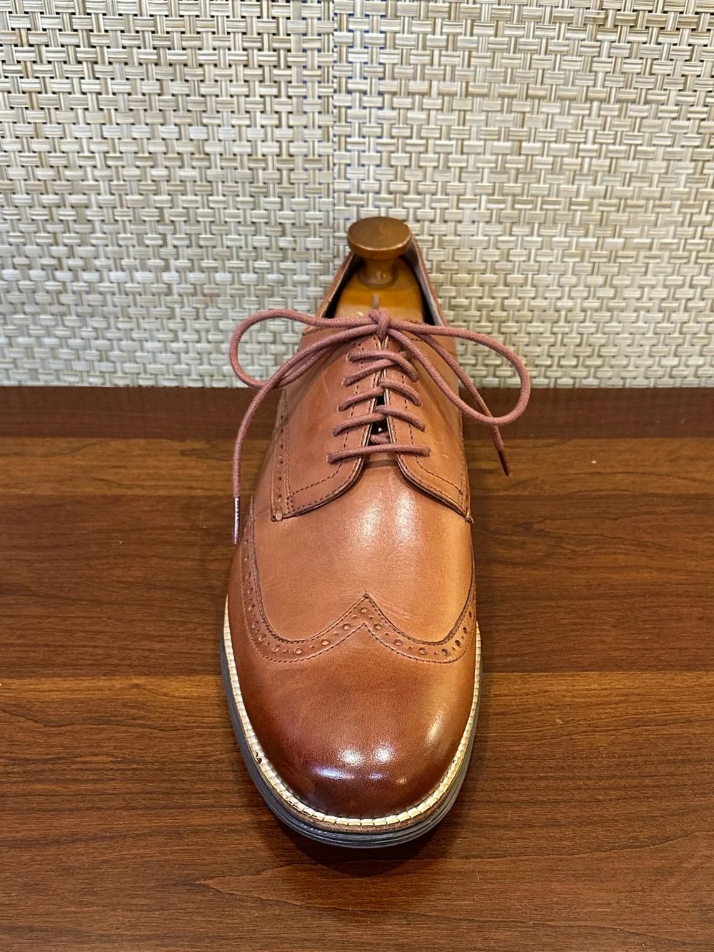 NWOB Cole Haan OriginalGrand Cognac Tan Leather Oxfords C264 13M